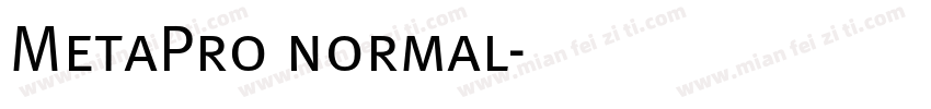 MetaPro normal字体转换